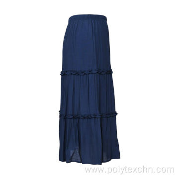Wrinkle Skirts Women Three Section Patchwork Skirt